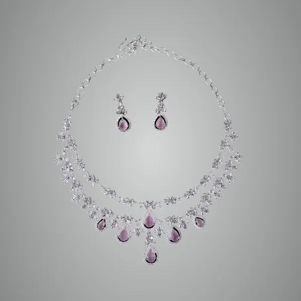 Mint_Pink_Premium_Metal_Necklace_Set_For_Women