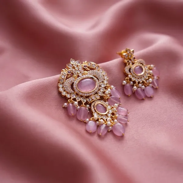 Baby_Pink_Premium_Metal_Pendant_Set_For_Women