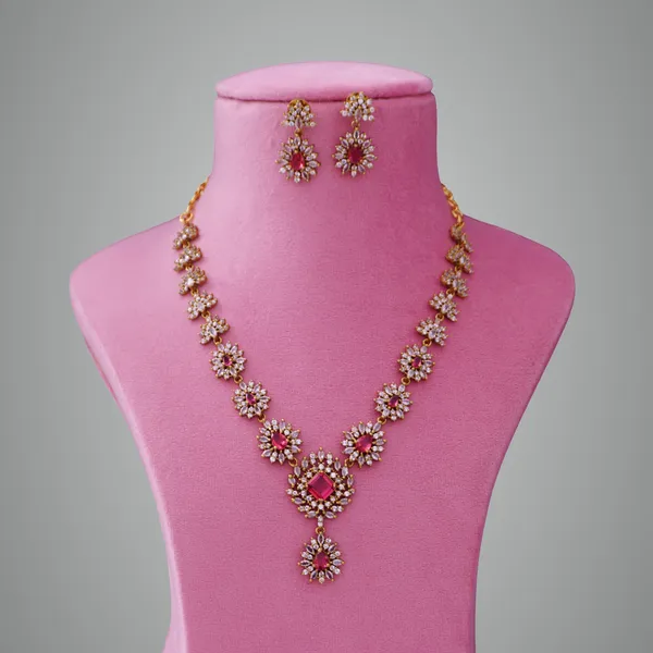 Red_Premium_Metal_Necklace_Set_For_Women
