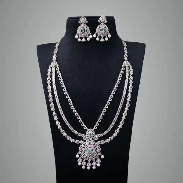 Mint_Green_Premium_Metal_Necklace_Set_For_Women