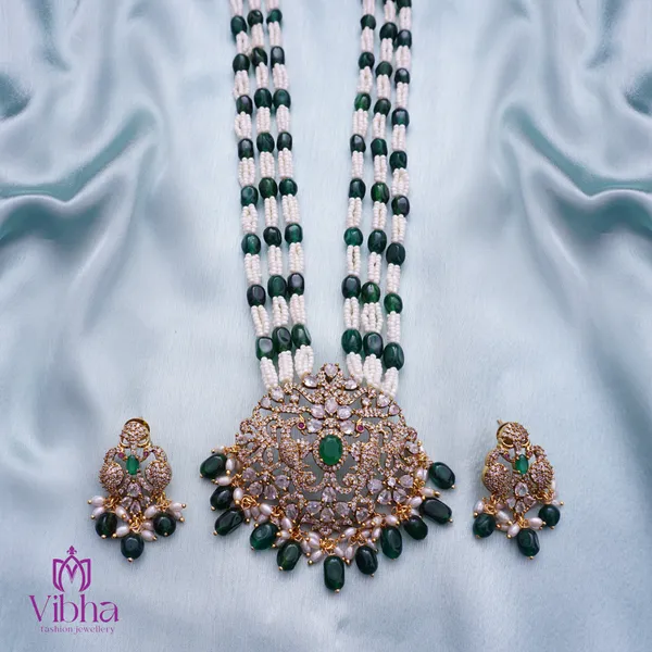 Green_Premium_Metal_Haraam_&_Ear_Stud_For_Women