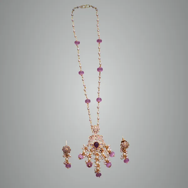 Mint_Pink_Premium_Metal_Mala_Set_For_Women