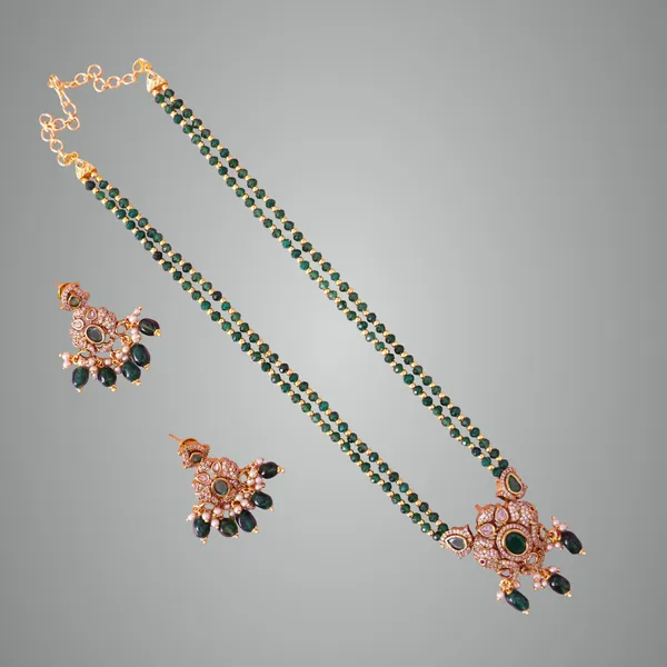 Green_Premium_Metal_Necklace_Set_For_Women
