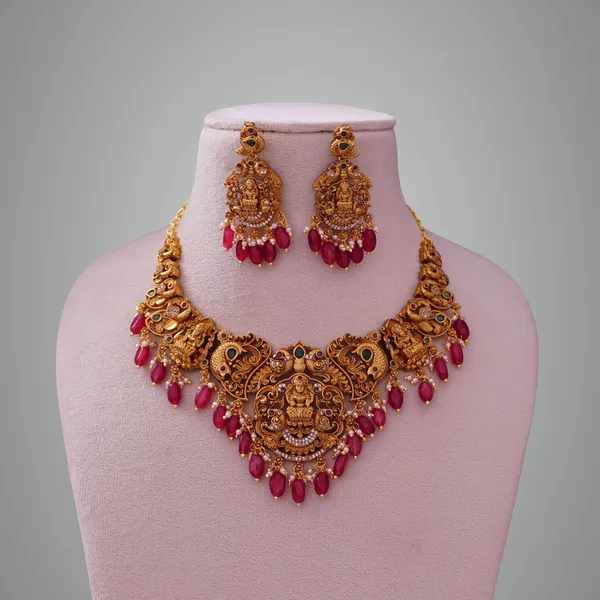 Gold_Premium_Metal_Necklace_Set_For_Women