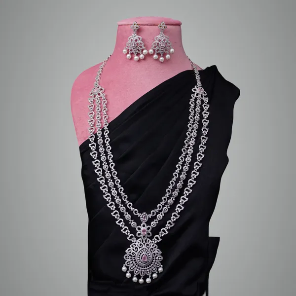 Mint_Pink_Premium_Metal_Necklace_Set_For_Women
