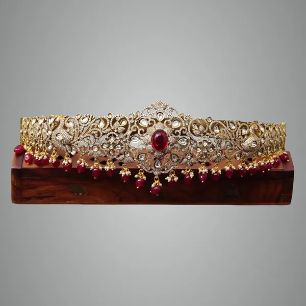 Red_Premium_Metal_Vaddanam_For_Women