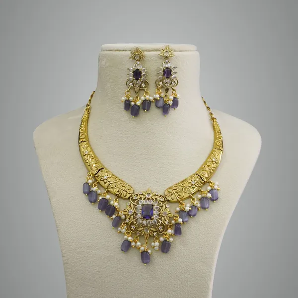 Violet_Premium_Metal_Necklace_Set_For_Women