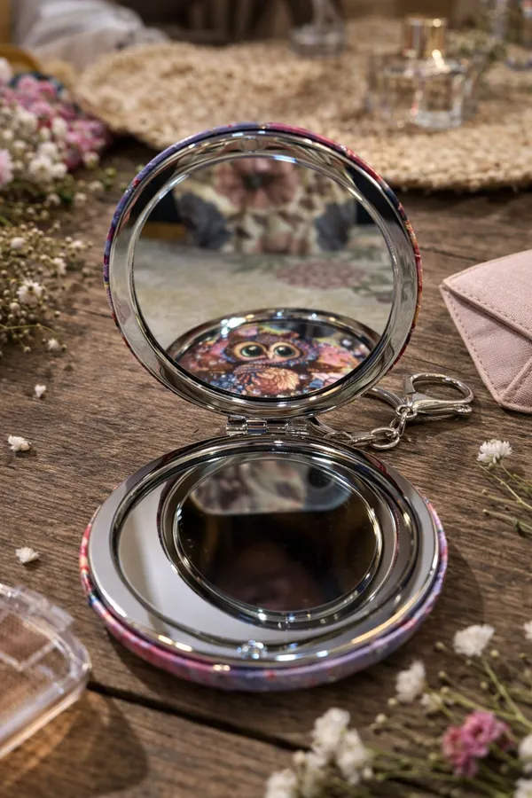 Cute_Owl_Pocket_Mirror_Keychain