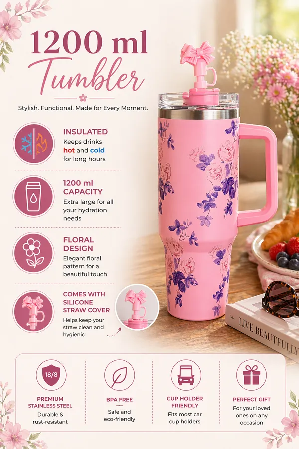 Floral_Insulated_Large_Travel_Tumbler-1200ml