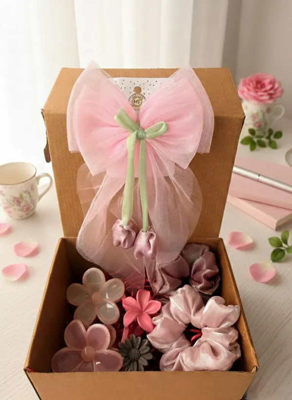 Pink_Floral_Hair_Accessories_Gift_Hamper_Small