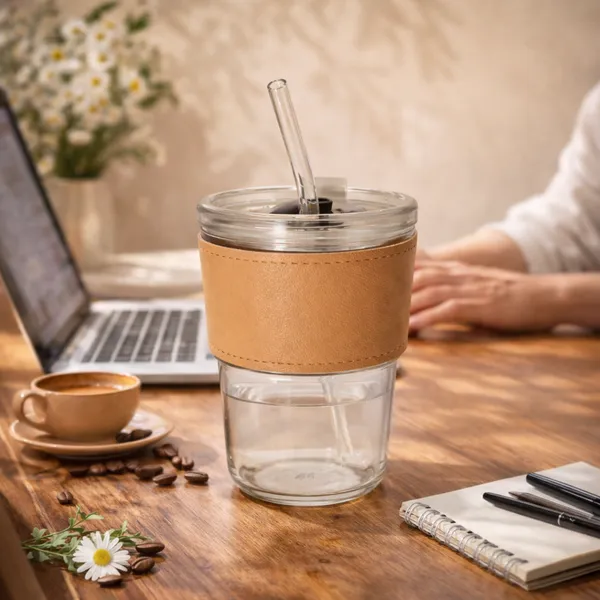 Brown_Peach_Gorgeous_Aura_Glass_Mug,_300_ml