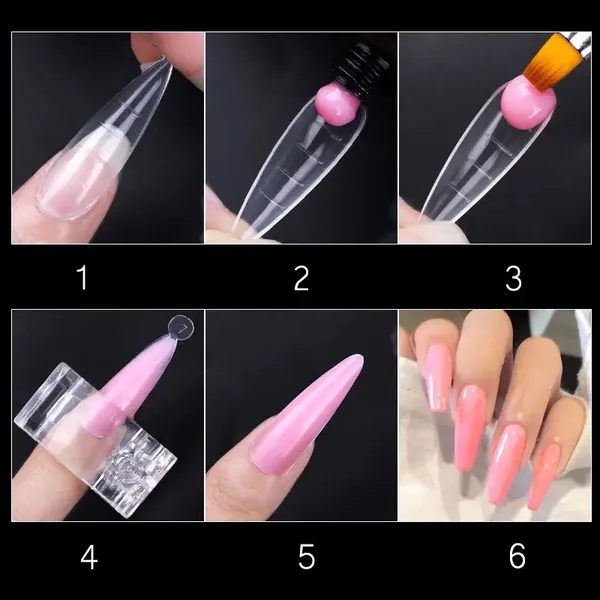 Frosted_Dual_Form_Nail_Tips_Full_Cover_False_Nail_Tips_Arched_For_Poly_Nail_Gel_Extension_Builder_Gel_Nail_Extensions_(Half_Matte_Square_Dual_Form_Tips,_120_Pcs)