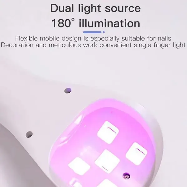 White_&_Silver_Handheld_Led_Nail_Lamp,_Mini_Wireless_Uv_Nail_Light_Rechargeable_Portable_Nail_Dryer_Nail_Polish_Curing_Lamp_Fast_Dry_Dolphin_Shape_Nail_Dryer_Machine_For_Diy_&_Salon_Manicure