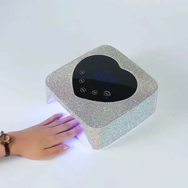 Silver_Heart_Shape_Blingy_Diamonds_Wireless_Uv_Led_Lamp_Diamond_Bling_Uv_Soak_Machine_Nail_Dryer_48_Beads_Nail_Gel_Dryer_72W