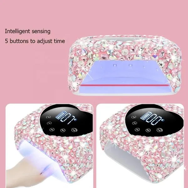 Pink_Heart_Shape_Rhinestone_Wireless_Uv_Led_Lamp_Jewel_Diamonds_Uv_Soak_Machine_Nail_Dryer_30_Beads_Nail_Gel_Dryer_72W