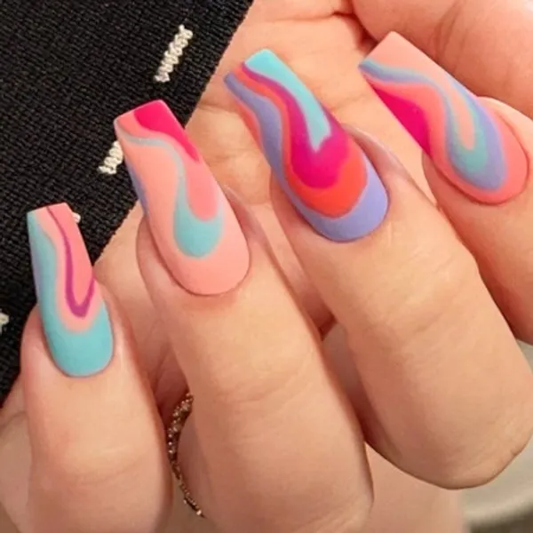 Multicolor__Nails_With_Glue_&_Manicure_Kit_Jelly_Beans_(Set_Of_24)