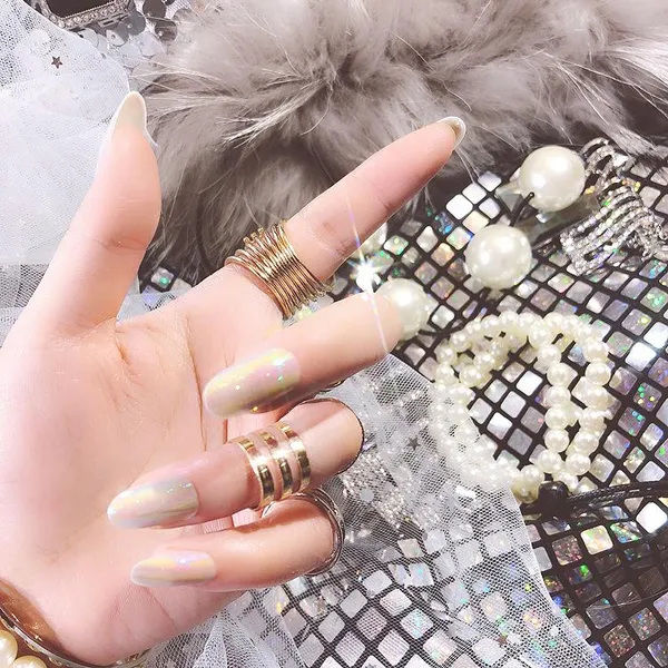 Multicolor__Nails_With_Glue_&_Manicure_Kit_Donut_Glaze_(Set_Of_24)