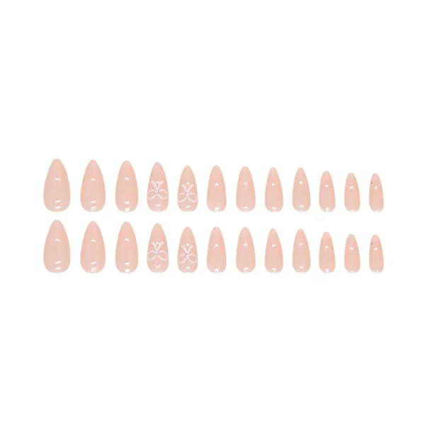 Multicolor_Nails_With_Glue_&_Manicure_Kit_Bougie_Bow__(Set_Of_24)