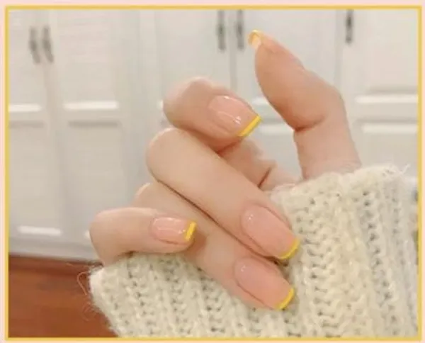 Yellow_Nails_With_Glue_&_Manicure_Kit_French_(Set_Of_24)