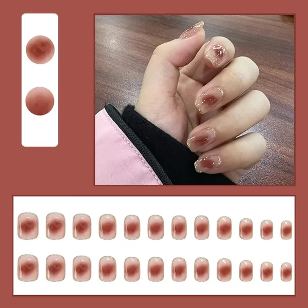 Multicolor__Nails_With_Glue_&_Manicure_Kit_Cookies