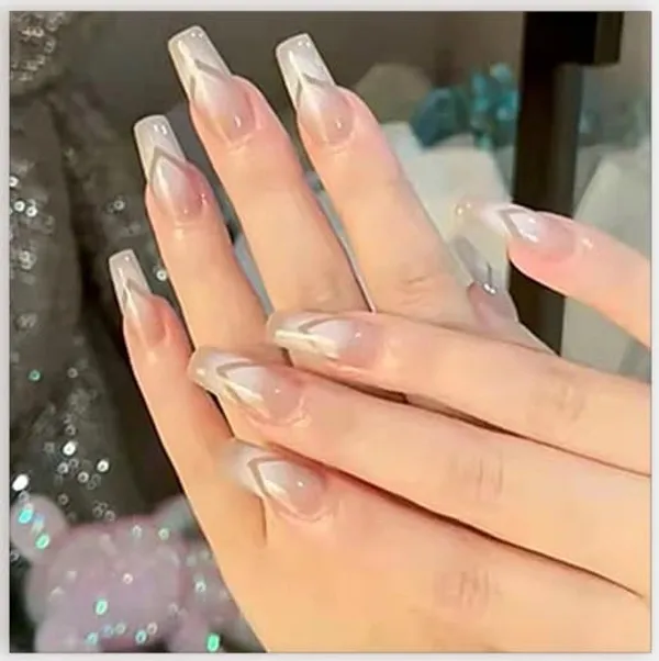 Multicolor_Nails_With_Glue_&_Manicure_Kit_Frosted_(Set_Of_24)