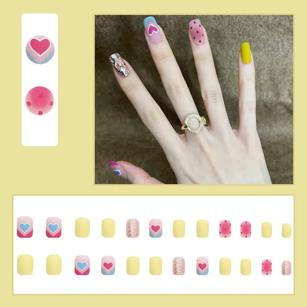 Multicolor_Nails_With_Glue_&_Manicure_Kit_Miss_Match__(Set_Of_24)