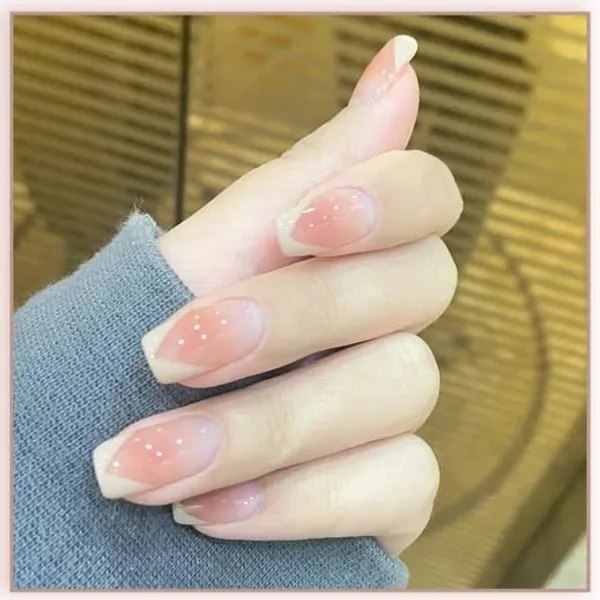 Multicolor__Nails_With_Glue_&_Manicure_Kit_Everyday_French_(Set_Of_24)