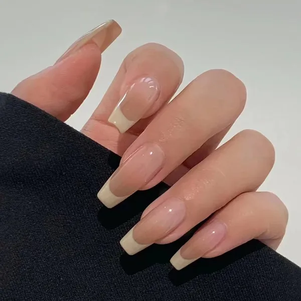 Multicolor__Nails_With_Glue_&_Manicure_Kit_French_(Set_Of_24)