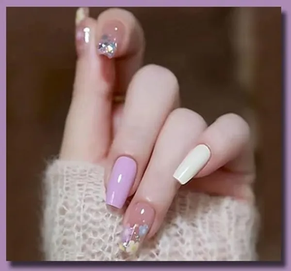 Multicolor__Nails_With_Glue_&_Manicure_Kit_Spring_(Set_Of_24)