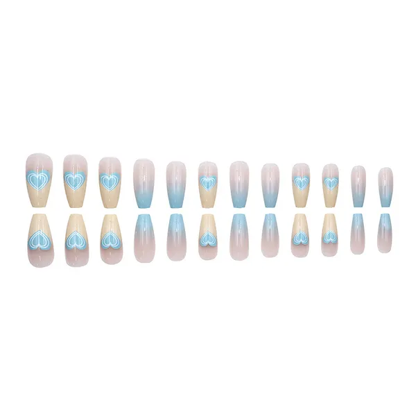 Multicolor_Nails_With_Glue_&_Manicure_Kit_Cloudy_Hearts_(Set_Of_24)