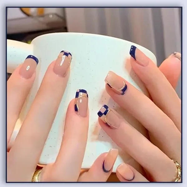 Multicolor_Nails_With_Glue_&_Manicure_Kit_French_Chess_(Set_Of_24)