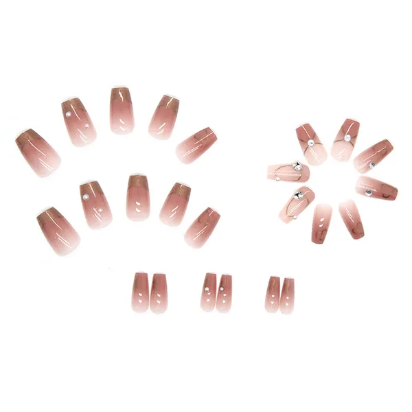 Multicolor__Nails_With_Glue_&_Manicure_Kit_Chrome_Queen_(Set_Of_24)