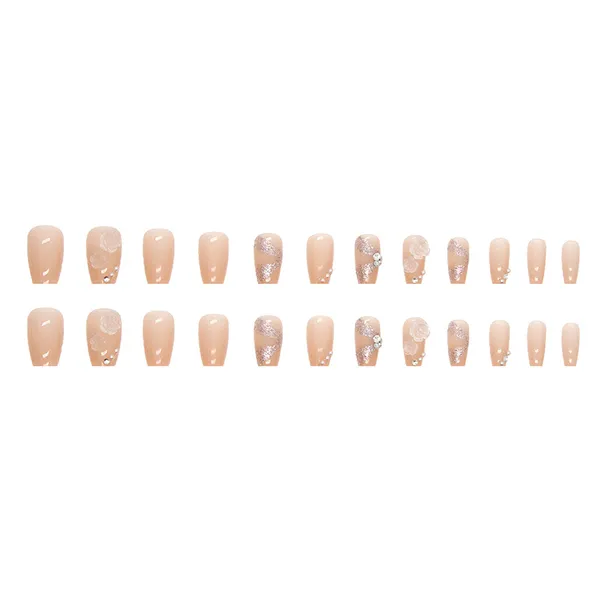 Multicolor__Nails_With_Glue_&_Manicure_Kit_Floral_Frill_(Set_Of_24)