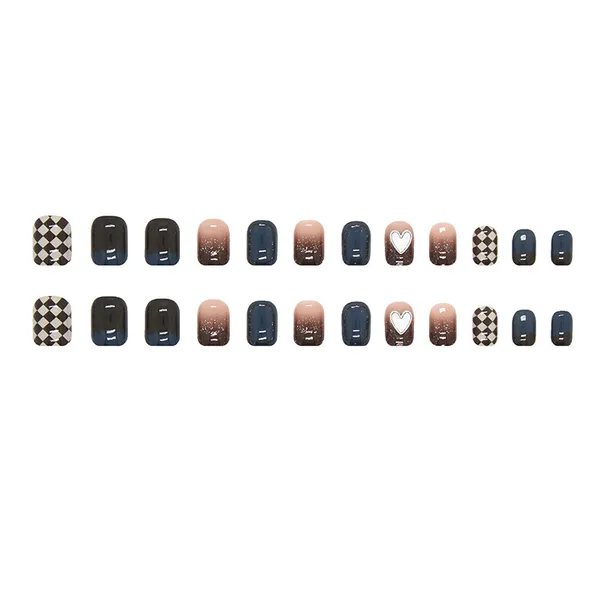 Multicolor__Nails_With_Glue_&_Manicure_Kit_Choco_Cobalt_(Set_Of_24)