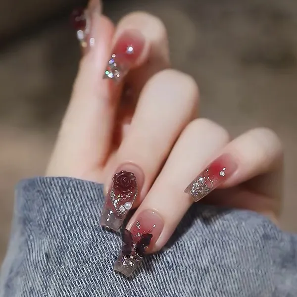 Multicolor__Nails_With_Glue_&_Manicure_Kit_Scarlet_(Set_Of_24)