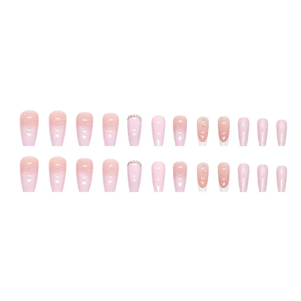 Multicolor__Nails_With_Glue_&_Manicure_Kit_Ballet_(Set_Of_24)