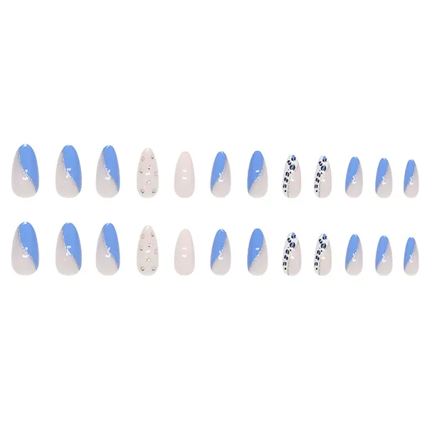 Multicolor__Nails_With_Glue_&_Manicure_Kit_Leo_Stoned_(Set_Of_24)