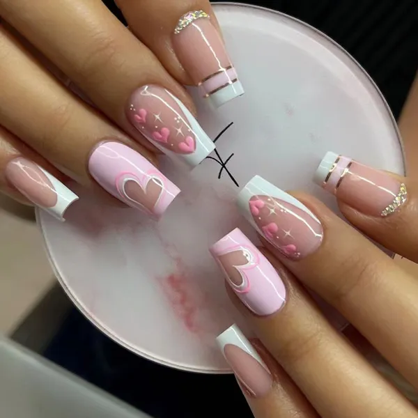 Multicolor__Nails_With_Glue_&_Manicure_Kit_Legit_Love_(Set_Of_24)