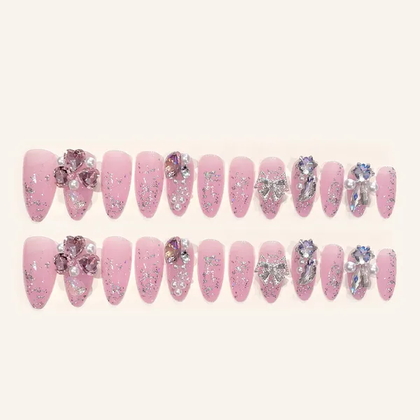 Multicolor_Luxe_Stick_On_Fake_Nails_Artificial_Designer_With_24_Pcs_Jelly_Glue_On_False_Nail_Including_Manicure_Kit_Fussy_Bride
