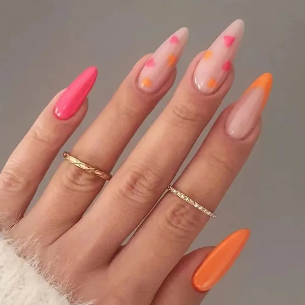 Multicolor__Nails_With_Glue_&_Manicure_Kit_Citrus_Crush_(Set_Of_24)