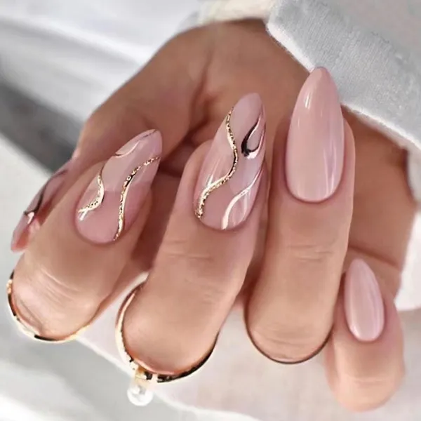 Multicolor__Nails_With_Glue_&_Manicure_Kit_Swirlerati_(Set_Of_24)