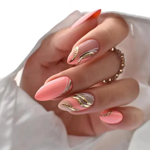 Multicolor__Nails_With_Glue_&_Manicure_Kit_Majestic_Muse_(Set_Of_24)
