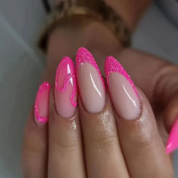 Multicolor__Nails_With_Glue_&_Manicure_Kit_Nude_Punch_(Set_Of_24)
