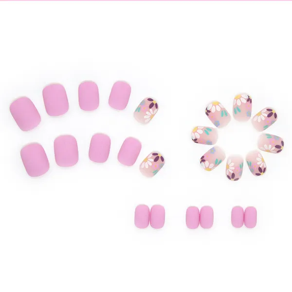 Multicolor__Nails_With_Glue_&_Manicure_Kit_Daisy_Crazy_(Set_Of_24)
