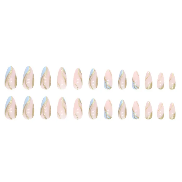 Multicolor__Nails_With_Glue_&_Manicure_Kit_Ocean_Breeze_(Set_Of_24)