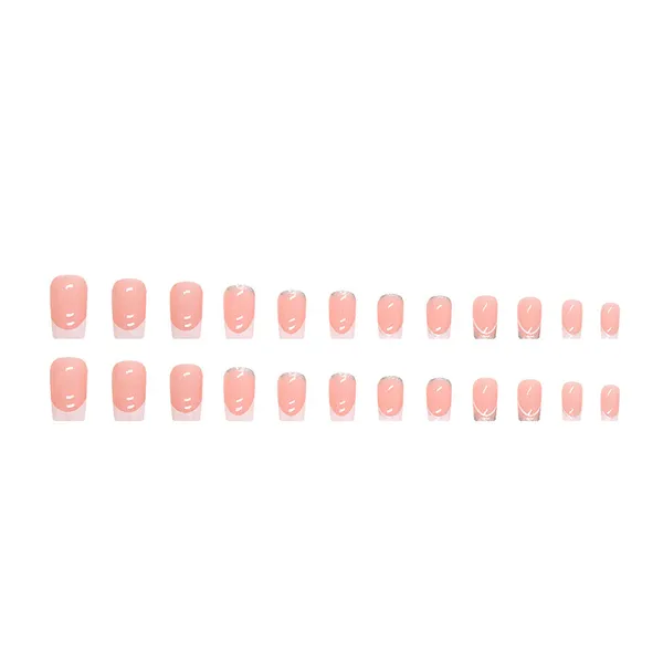 Multicolor__Nails_With_Glue_&_Manicure_Kit_Ivory_French_(Set_Of_24)