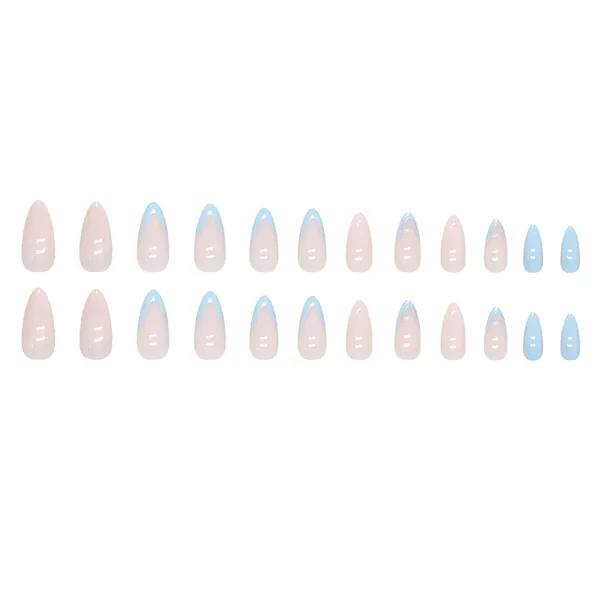 Multicolor__Nails_With_Glue_&_Manicure_Kit_Serenity_(Set_Of_24)