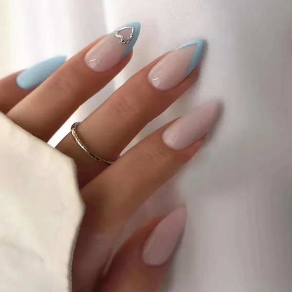 Multicolor__Nails_With_Glue_&_Manicure_Kit_Serenity_(Set_Of_24)