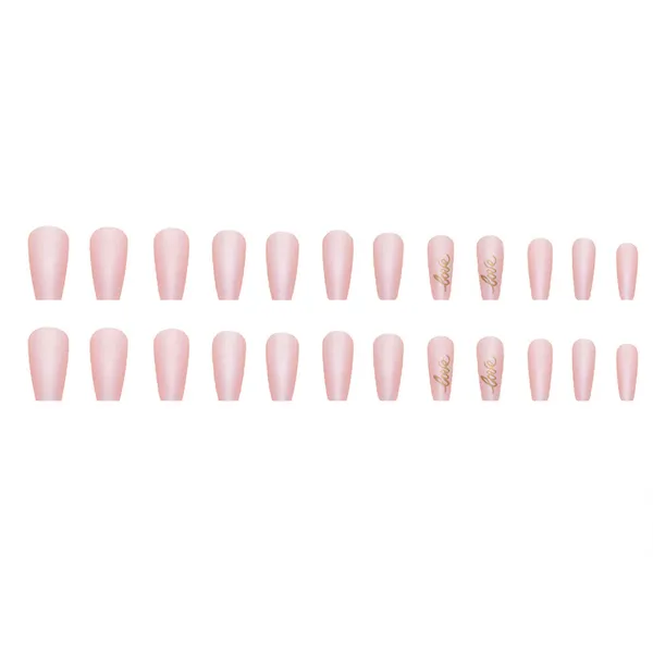 Multicolor__Nails_With_Glue_&_Manicure_Kit_Love_(Set_Of_24)