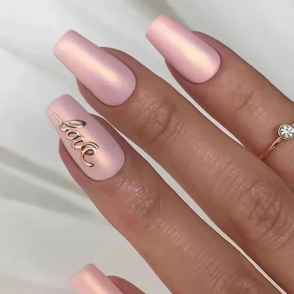 Multicolor__Nails_With_Glue_&_Manicure_Kit_Love_(Set_Of_24)